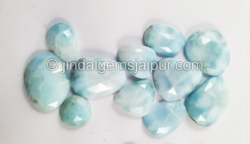 Larimar Rose Cut Slices