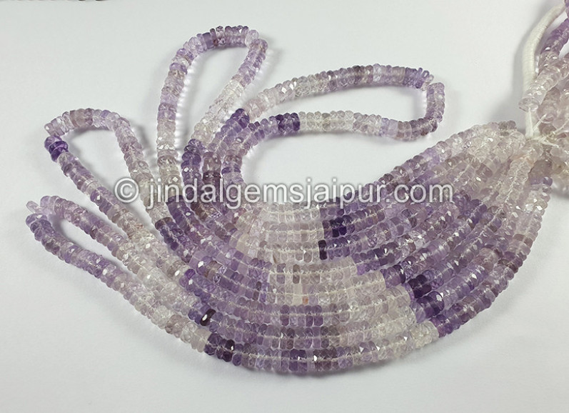 Amethyst Shaded Faceted Tyre Shape Beads
