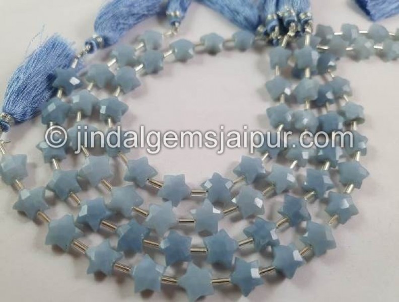 Blue Opal Faceted Star Beads