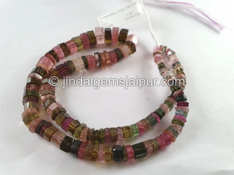 Tourmaline Step Cut Bolt Beads