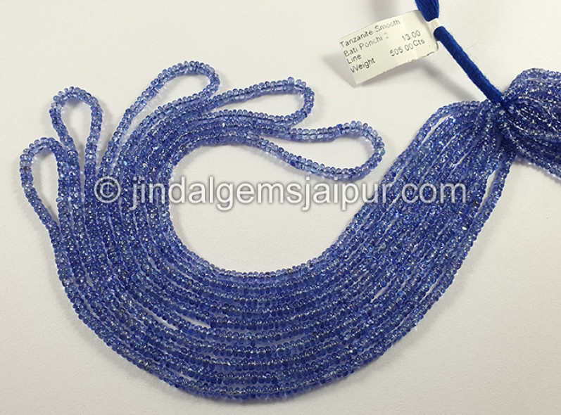 Tanzanite Smooth Roundelle Ponchi Beads