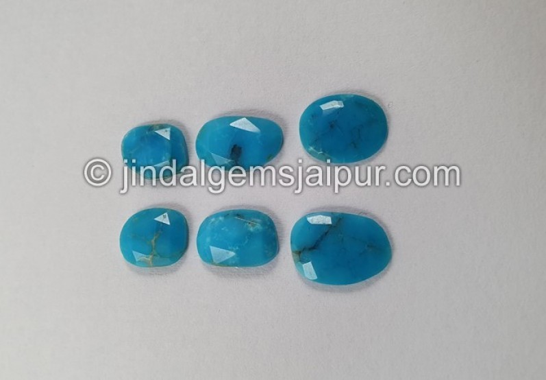 Black Spiderweb Turquoise Rose Cut Slices