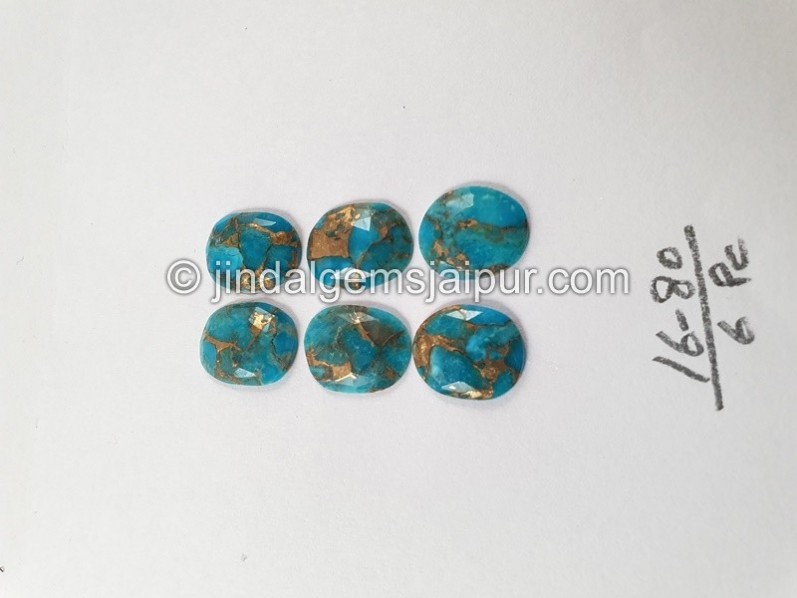 Copper Mohave Turquoise Rose Cut Slices