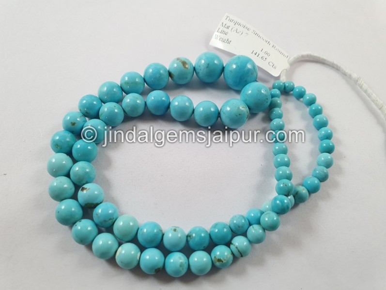 Turquoise Smooth Round Shape Ball Beads