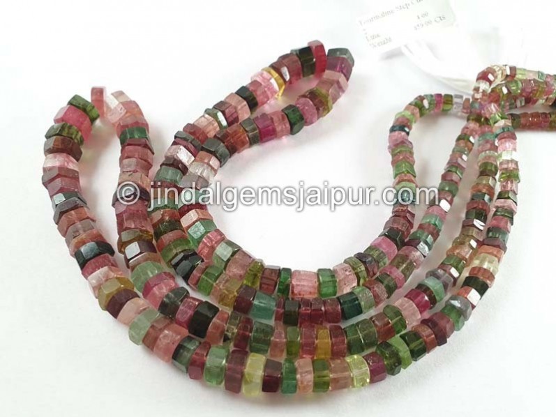 Tourmaline Step Cut Bolt Beads