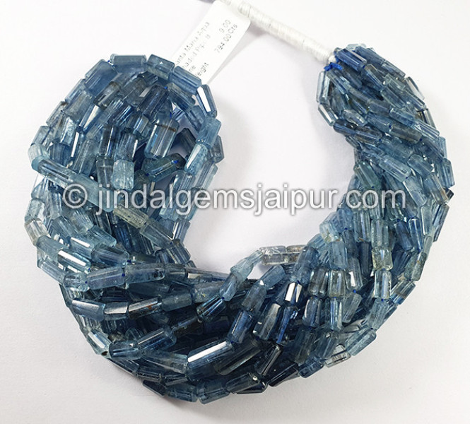 Santa Maria Aquamarine Cut Pipe Shape Beads