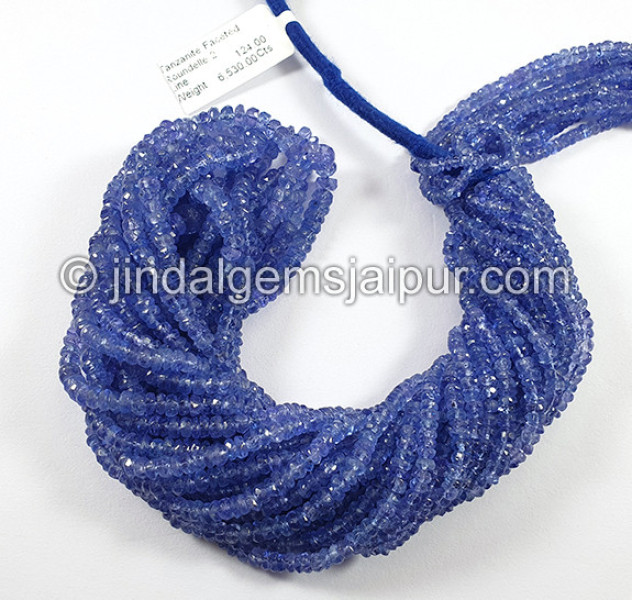 Tanzanite Faceted Roundelle Shape Beads