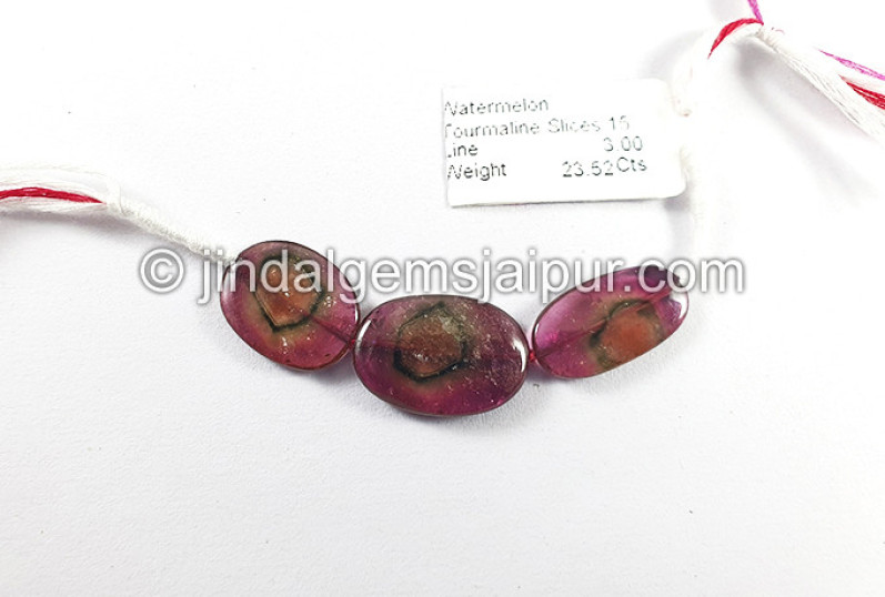 Watermelon Tourmaline Smooth Slices