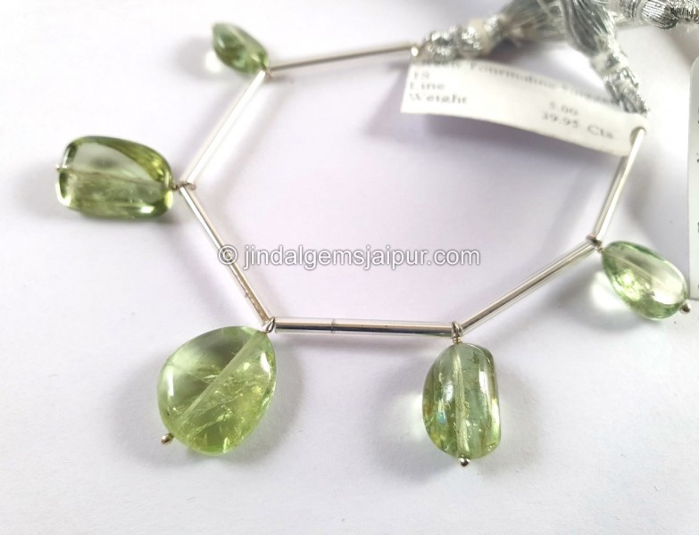 Bi Color Tourmaline Smooth Nugget Beads