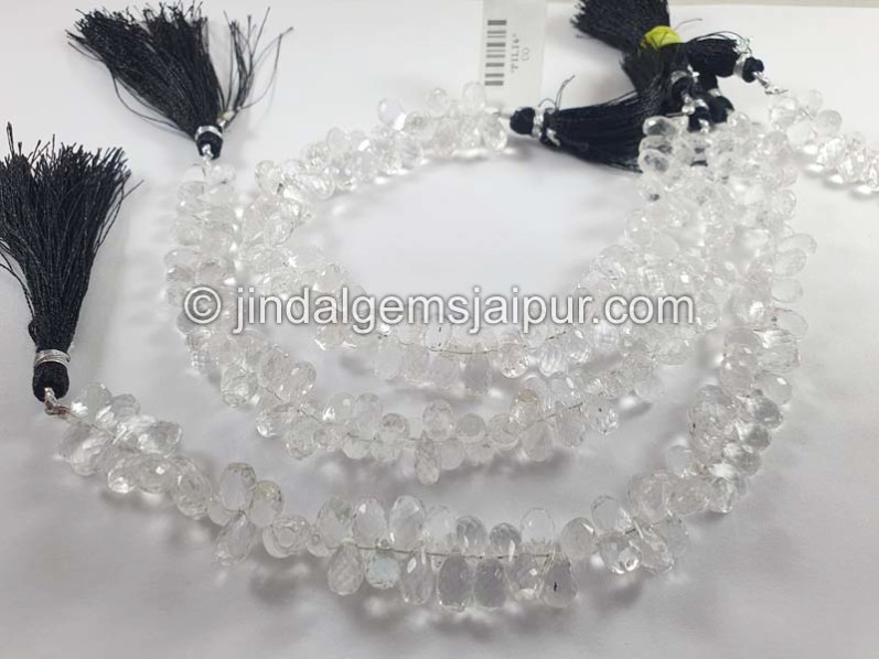 Petalite Faceted Drops Shape Beads