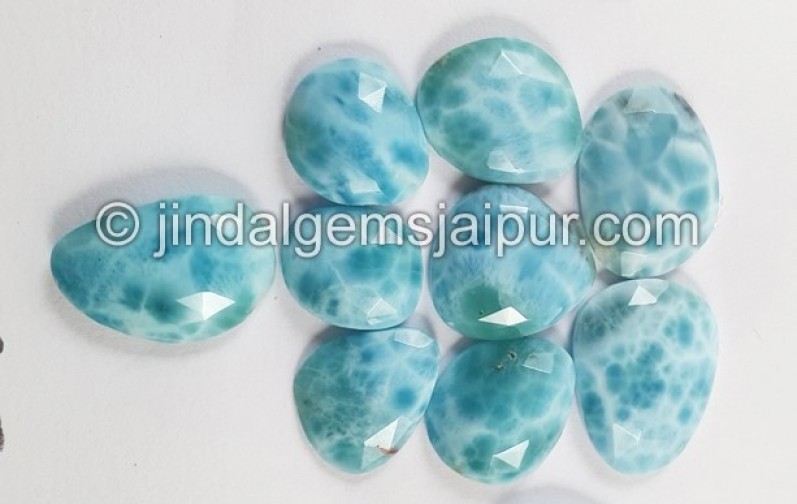 Larimar Rose Cut Slices
