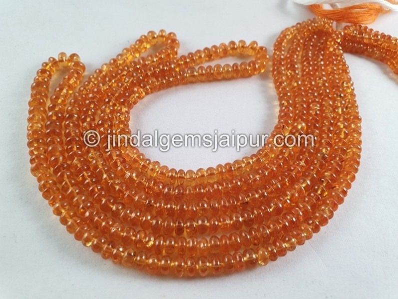 Mandarin Garnet Smooth Roundelle Beads