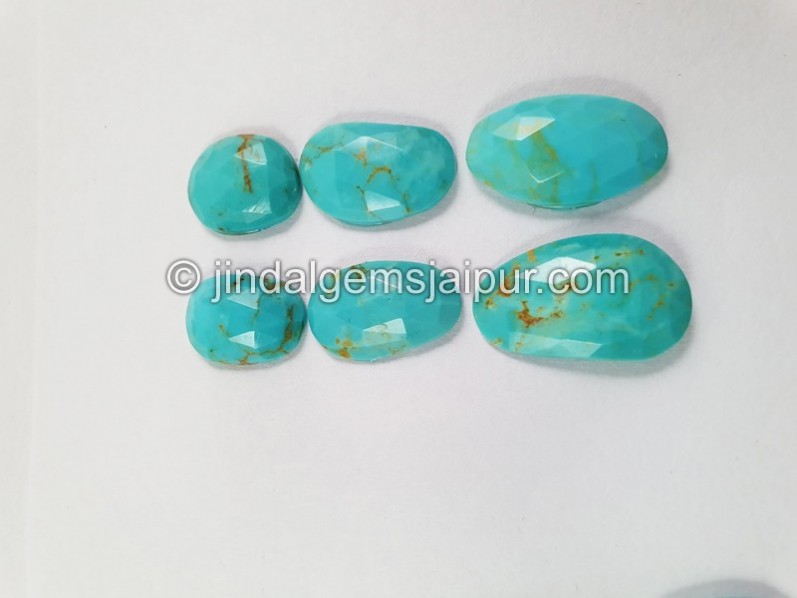 Golden Spiderweb Turquoise Rose Cut Slices