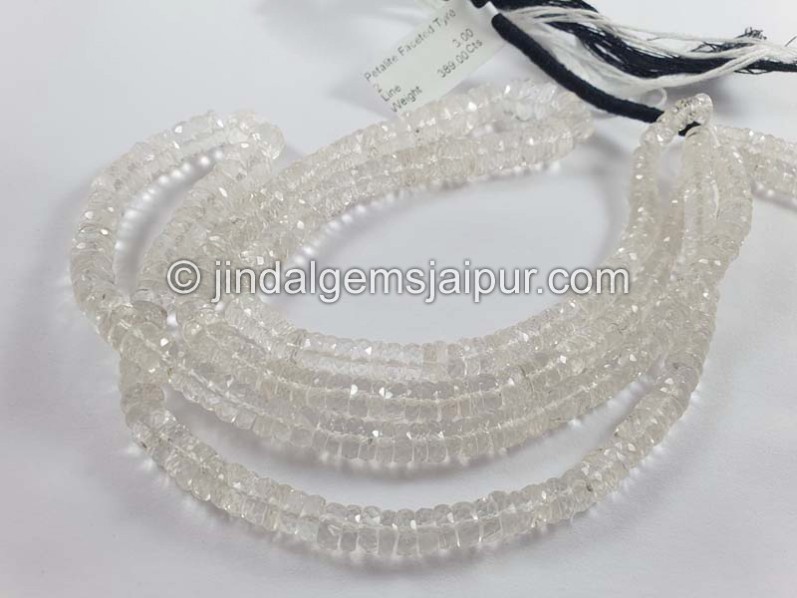 Petalite Faceted Tyre Shape Beads