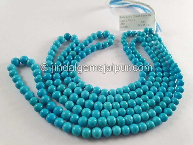 Turquoise Smooth Round Ball Beads