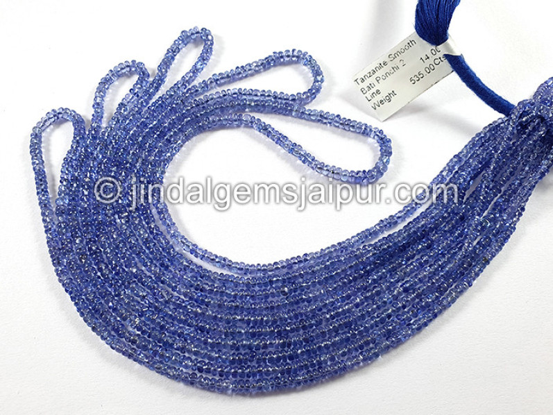 Tanzanite Smooth Roundelle Ponchi Beads