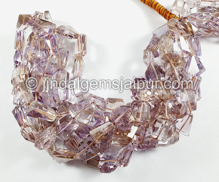 Ametrine Faceted Nuggets Shape Beads