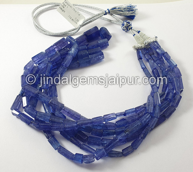 Tanzanite Step Cut Pipe Shape Beads
