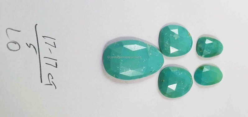 Turquoise Rose cut Slices