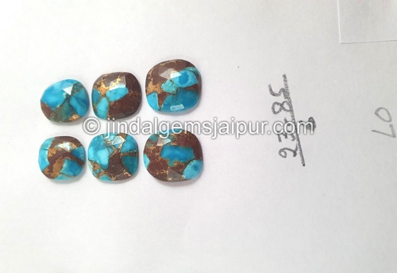 Copper Lava Mohave Turquoise Rose Cut Slices -- DETRQ248
