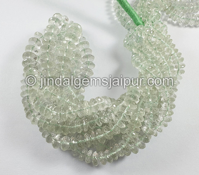 Green Amethyst German Cut Shape Beads