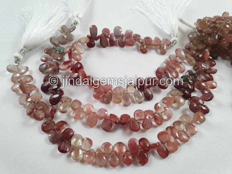 Andesine Labradorite Faceted Pear Beads