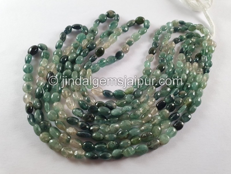 Blue Tourmaline Shaded Smooth Oval Beads