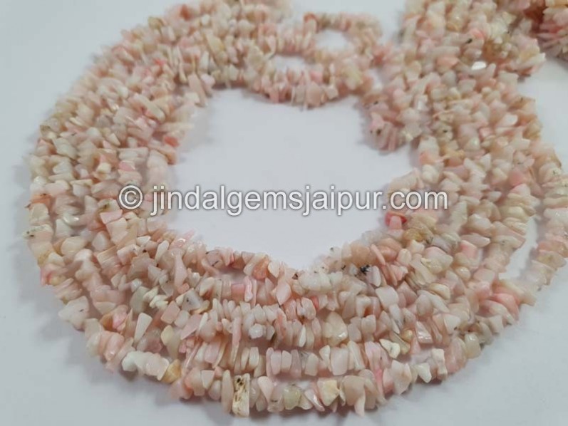 Pink Opal Smooth Chips Beads