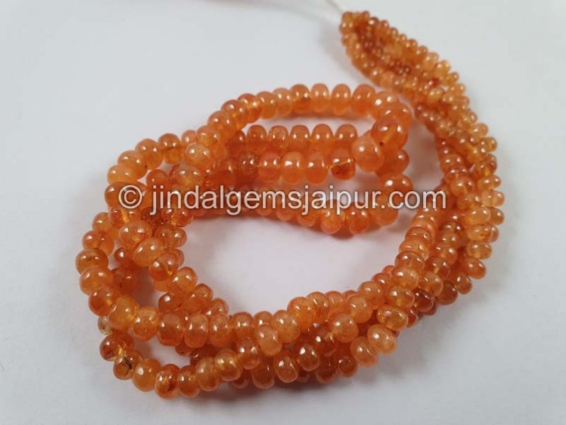 Mandarin Garnet Smooth Roundelle Beads