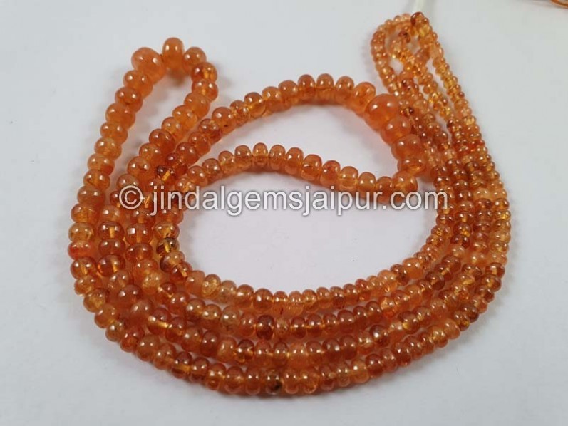 Mandarin Garnet Smooth Roundelle Beads