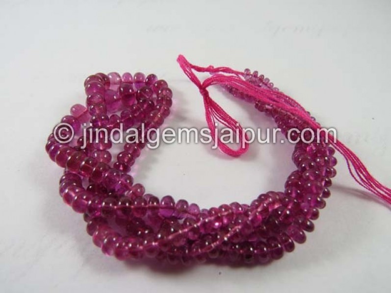 Baby Pink Rubellite Smooth Roundelle Shape Beads