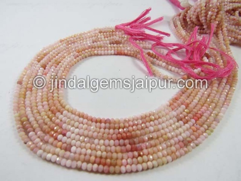 Pink Opal Shaded Micro Cut Round Shape Beads