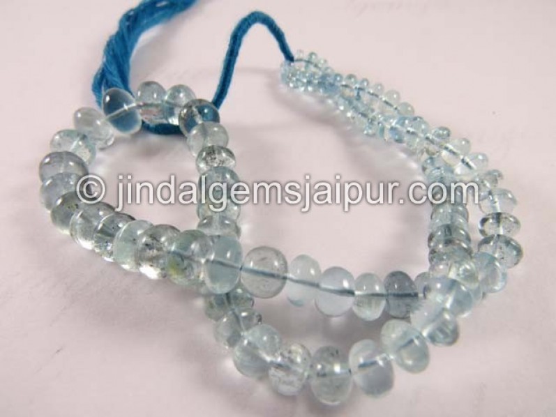 Moss Aqua Far Smooth Roundelle Shape Beads