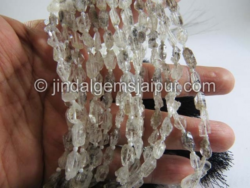 Double Terminated Quartz Rough Nuggets Shape Beads