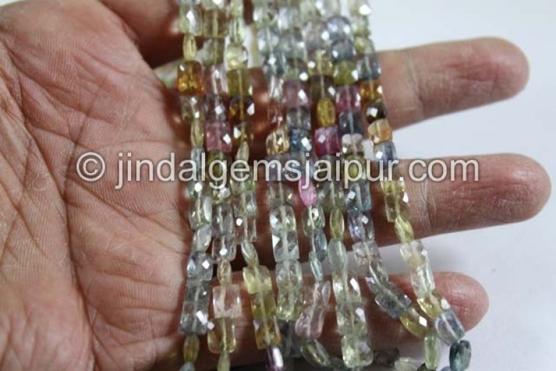 Multi Sapphire Faceted Chicklet