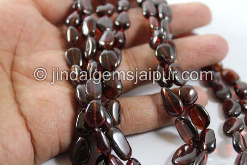 Garnet Far Smooth Oval Nugget Shape Beads