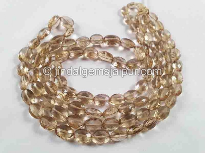 Champagne Citrine Faceted Oval Beads -- CMCT6