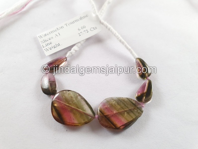 Watermelon Tourmaline Smooth Slices