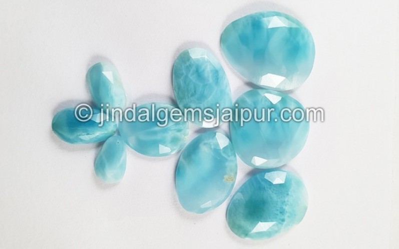 Larimar Rose Cut Slices