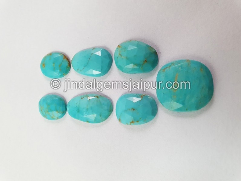 Golden Spiderweb Turquoise Rose Cut Slices