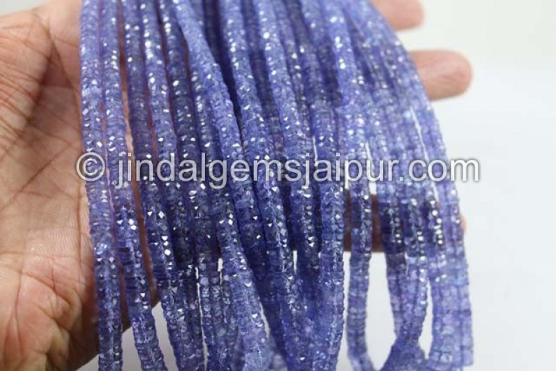 Tanzanite Faceted Tyre Beads
