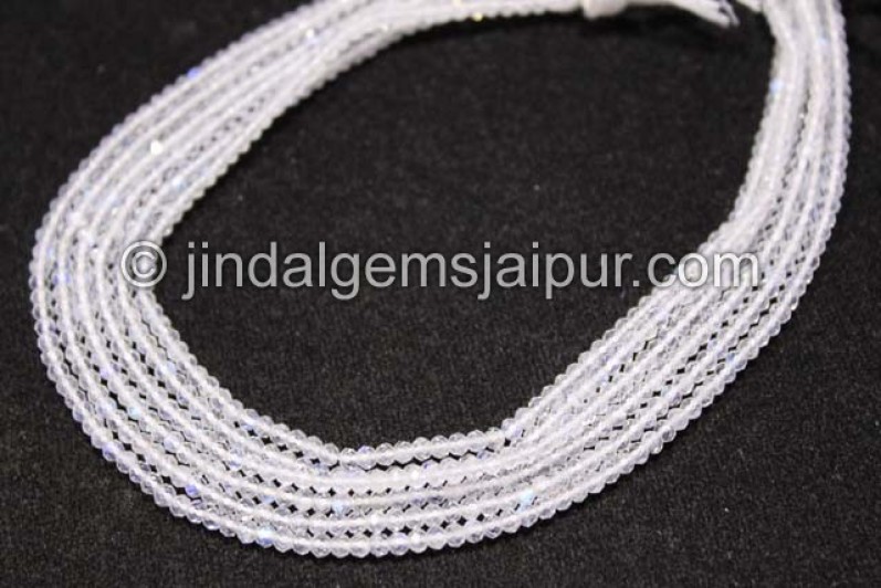 White Rainbow Micro Cut Round Beads