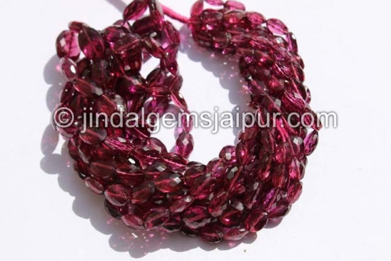 Rhodolite Garnet Faceted Oval Beads