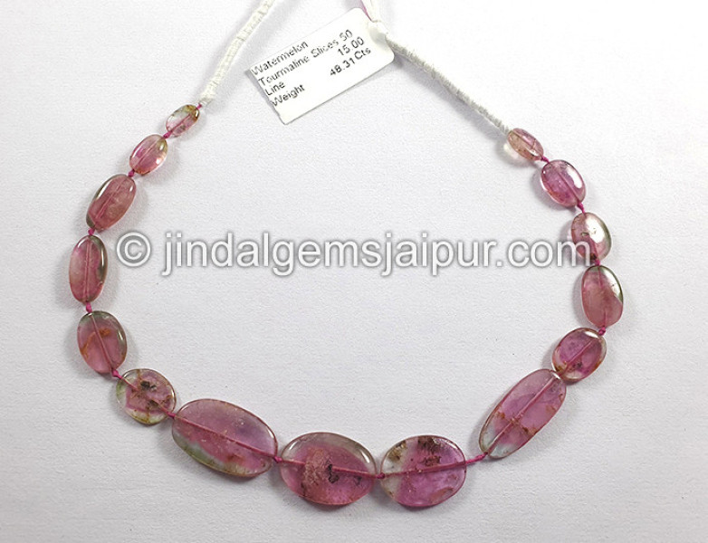 Watermelon Tourmaline Smooth Slices