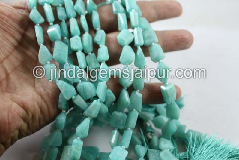 Amazonite Faceted Nugget Beads