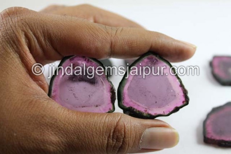 Watermelon Tourmaline Smooth Slices