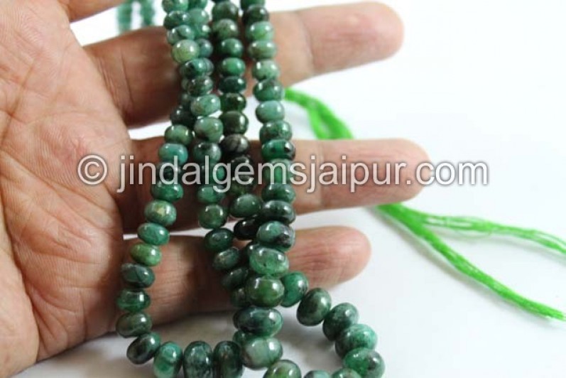 Deep Emerald Smooth Roundelle Beads