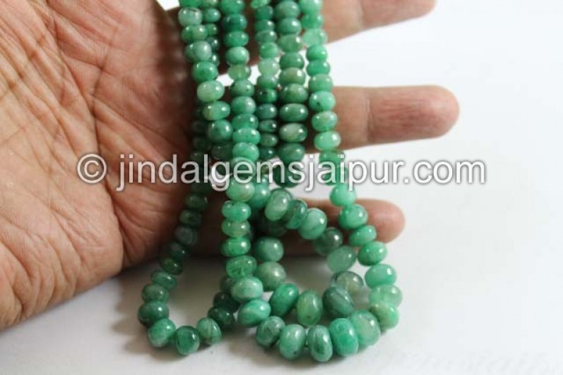 Mint Emerald Smooth Roundelle Beads