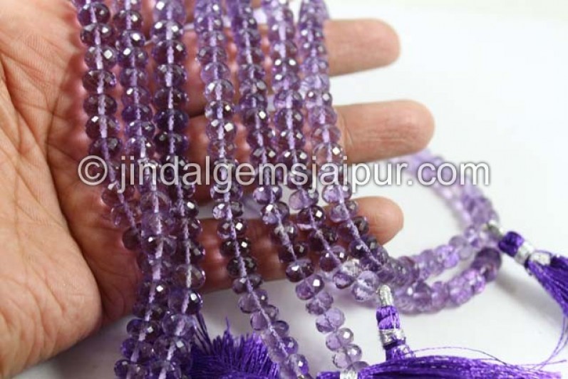 Amethyst Faceted Roundelle Beads