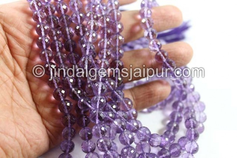 Amethyst Far Faceted Round Beads